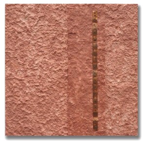 Rose Granite Square with Copper Strip, 20x20